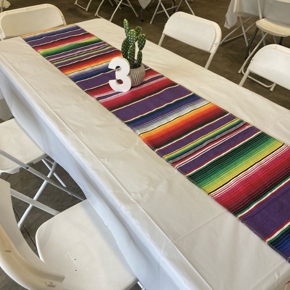 Set of 6 serape table runners